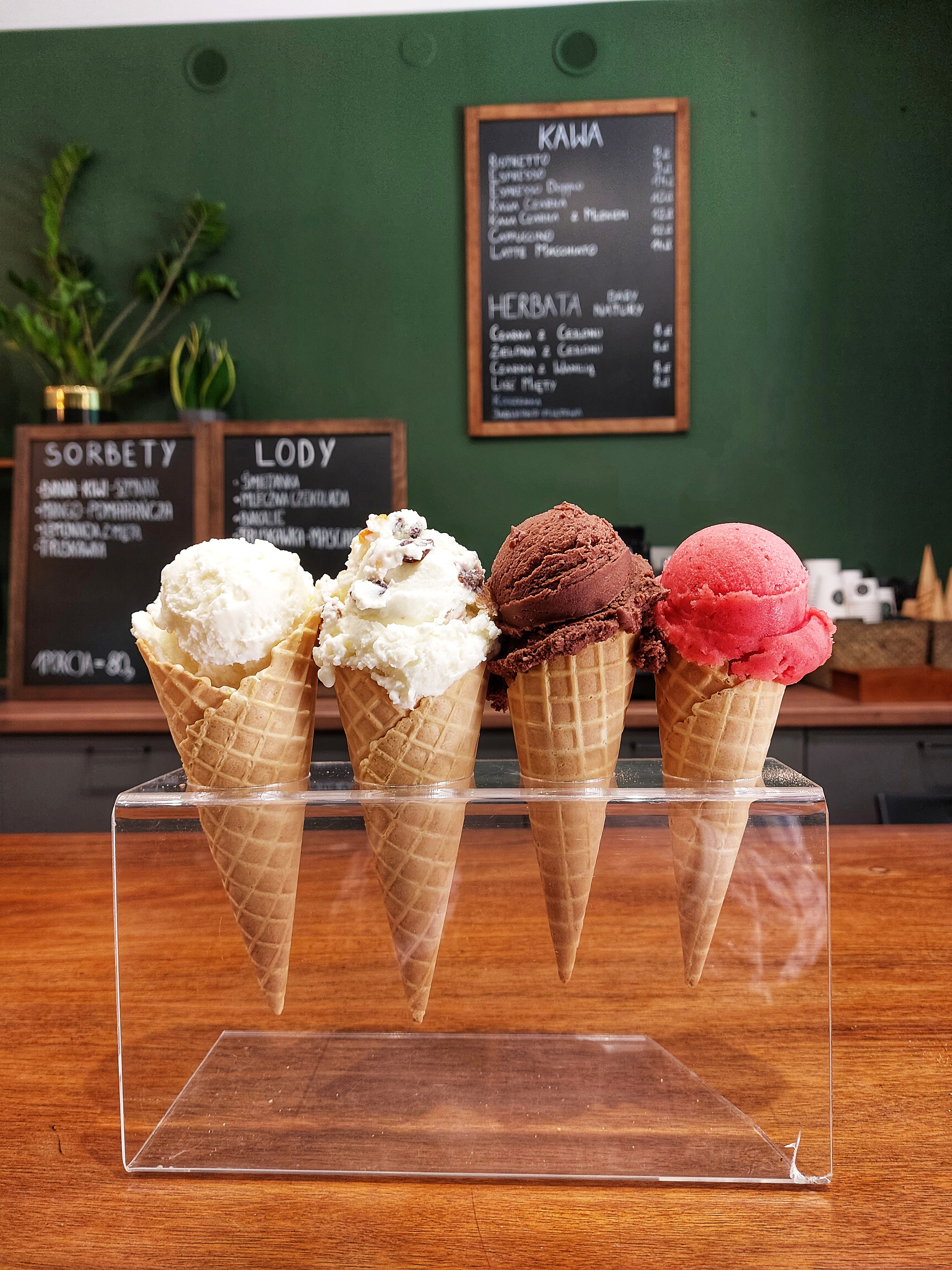 Lody Crème de la crème prezentowane w manufakturze